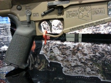 The EFP trigger in an AR-15 lower. 