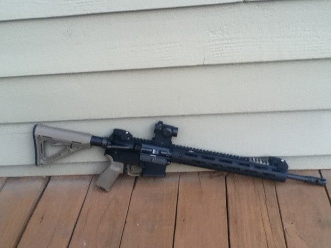 The author's rifle after installation.