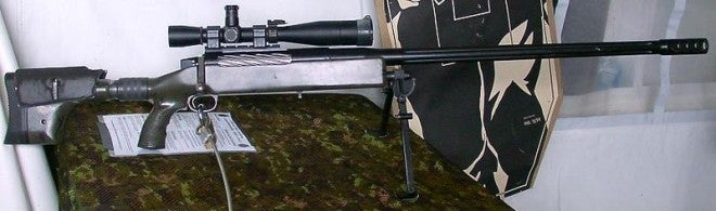 the actual weapon Corporal Rob Furlong of the Princess Patricia's Canadian Light Infantry (PPCLI) used to kill an enemy combatant from 2,430 meters.