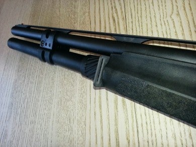 GG&G shotgun front sling attachment on a Benelli M2.