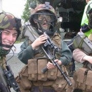 Steyr AUG is too large for the younger recruits (Photo from NZ Army Open Day, 2001)