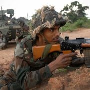 An_Indian_soldier_during_a_joint_exercise_with_U.S._Soldiers_at_Camp_Bundela_in_2009