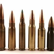 Left to right: .280/30 British, 7.62x39mm M67, 5.56x45m M855, 6.8x43mm SPC XM68GD, 6.5x38mm Grendel 123gr Lapua Scenar, 7.92x33mm Kz.Ptr.43 sME. All of these rounds have different characteristics that affect their ballistic performance and their reliability in automatic firearms. We'll be taking a closer look at these characteristics to better understand the trade-offs in small arms ammunition design.