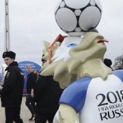 Russian World Cup Mascot & cops