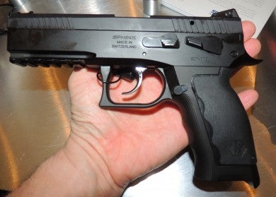The SDP Standard is a large pistol, but still relatively light weight.
