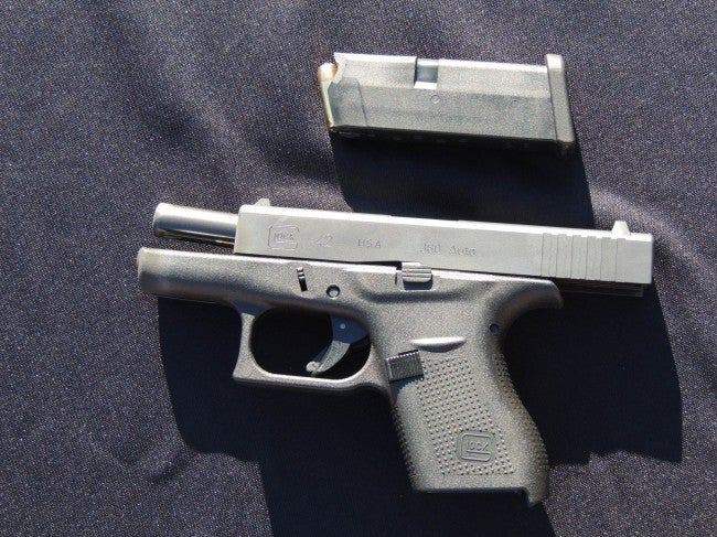 The left side of the Glock 42. 