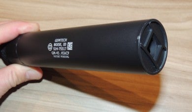 The GM-45 with machined Gemtech logo.