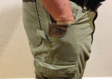 Getting positive grip on the PF-9 in the pocket.