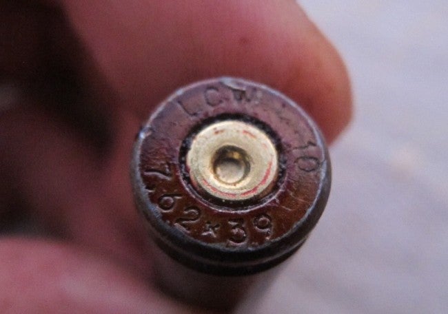 Lugansk Cartridge Works headstamp on case found in Libya. Credit N.r. Jenzen-Jones of Ares Research. 