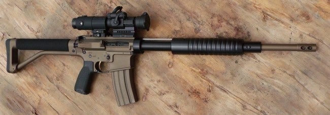 The UMOS - Universal Manual Operating System Pump Action AR-15 Kit.