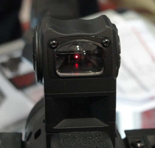 View of the Shield CQS red dot (kind of).