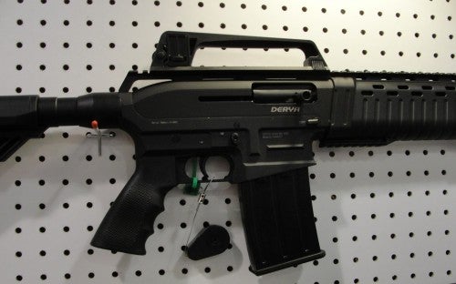 The receivers of the Derya Mk-10 AR-style shotgun match their Mk-10 shotgun with an AR-style lower receiver.