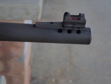 Barrel porting and front sight/hood