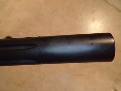 The thread cap fit is so precise that many people don't notice this rifle has a threaded barrel