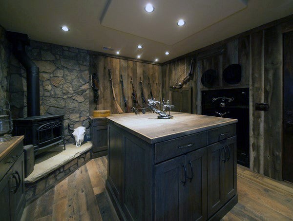 creative-wooden-gun-room-with-fireplace