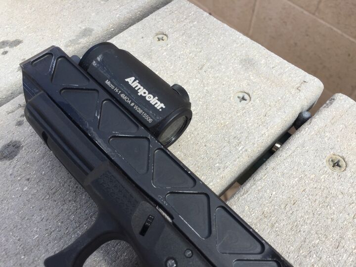 KE Arms prototype Glock with forward mounted Aimpoint.