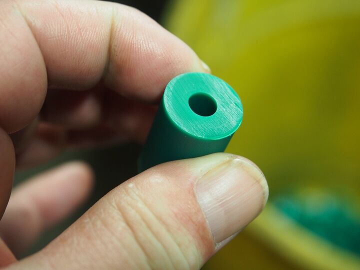 This rather small piece of plastic will make 6 long plastic tubes thinned and sized for processing.