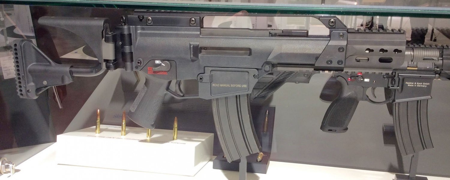 The HK337 - looks like a HK416 but the caliber is on steroids, .300 Blackou...