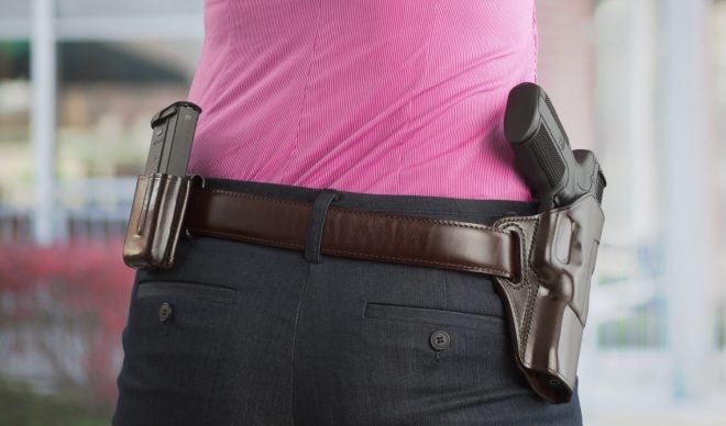 Woman with Galco holster