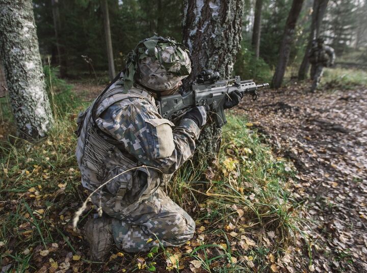 Latvian Soldier with G36 on exercise
