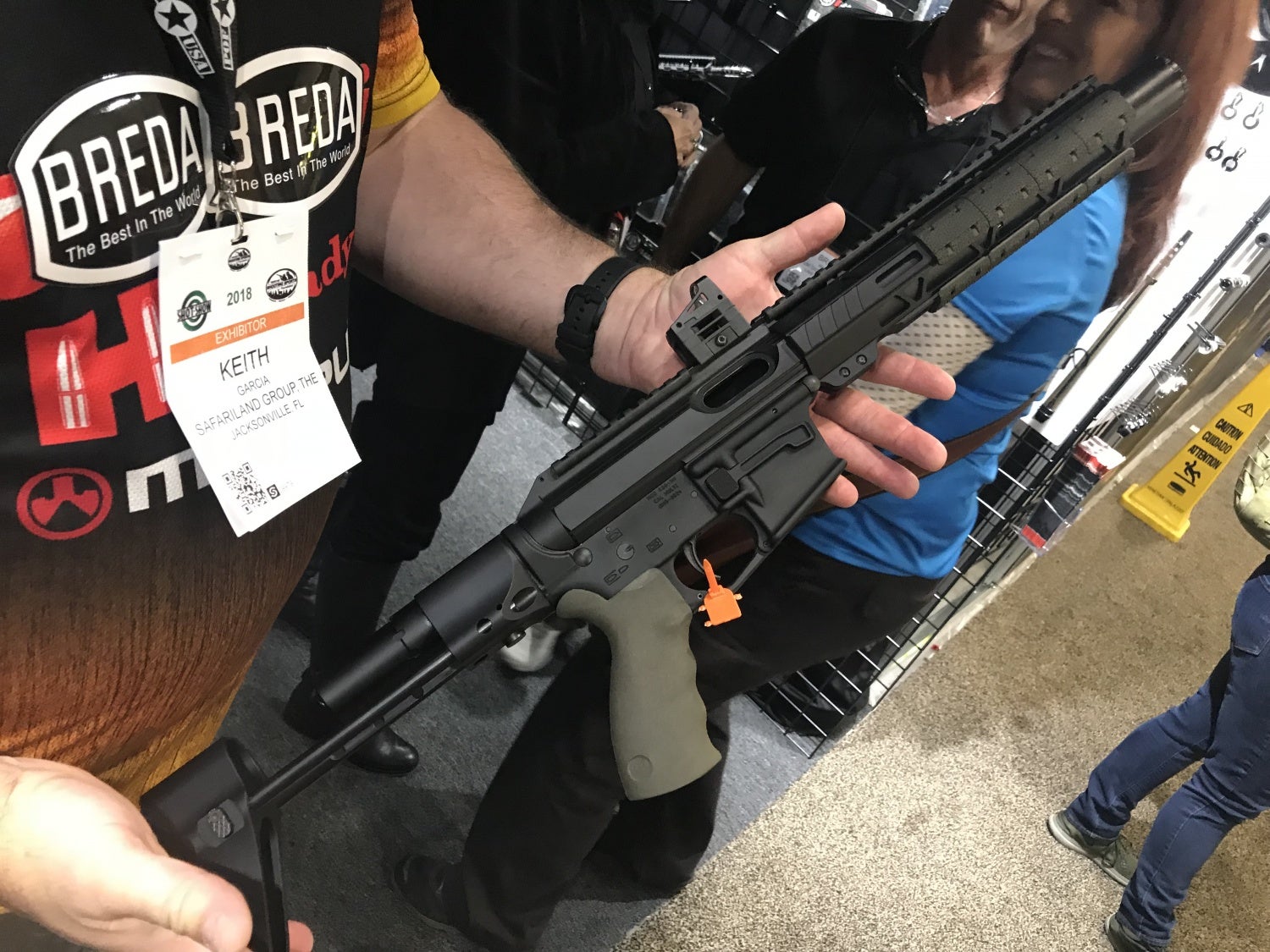 SHOT 2018 UM Tactical Integrally Suppressed 9mm AR And Configurable OIWB Ho...