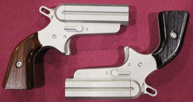 One of them is a four-barreled derringer chambered in .22LR and the second ...