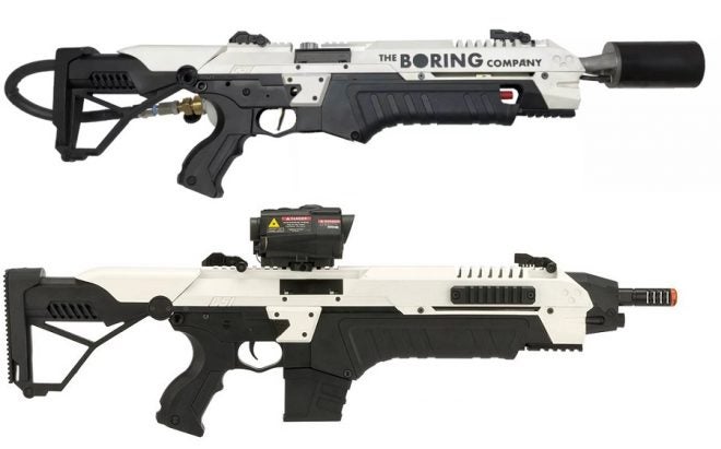 CSI STAR XR-5 BB Gun comparison with Boring Co. Flamethrower 