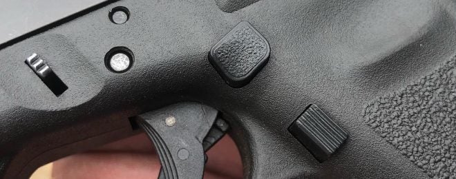 close up of Glock Crossbolt Safety