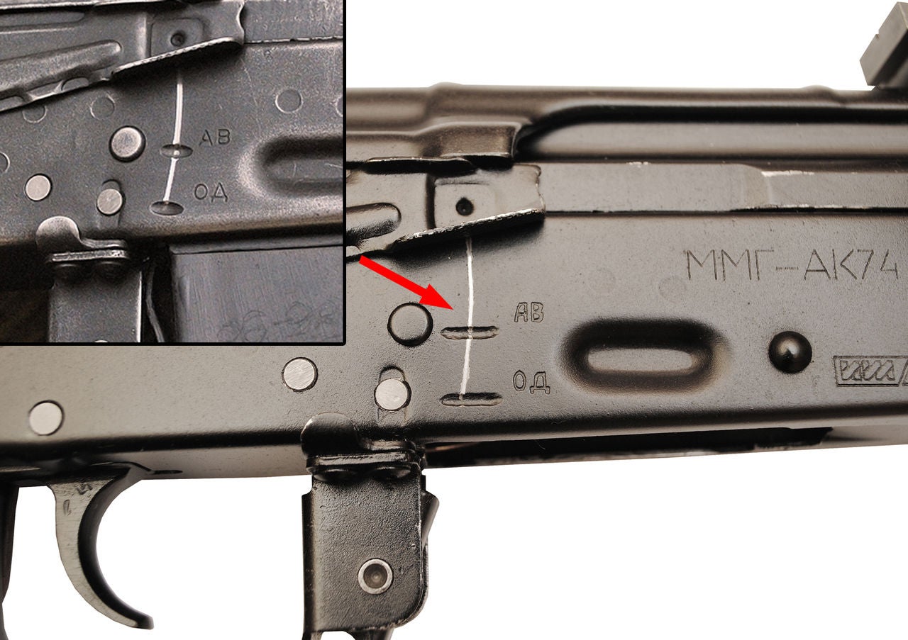 This is how selector marking on the Russian AK should look