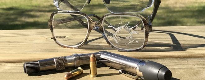 close up detail of TacticalRX bullet proof glasses