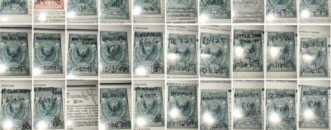 photo of NFA stamp collection