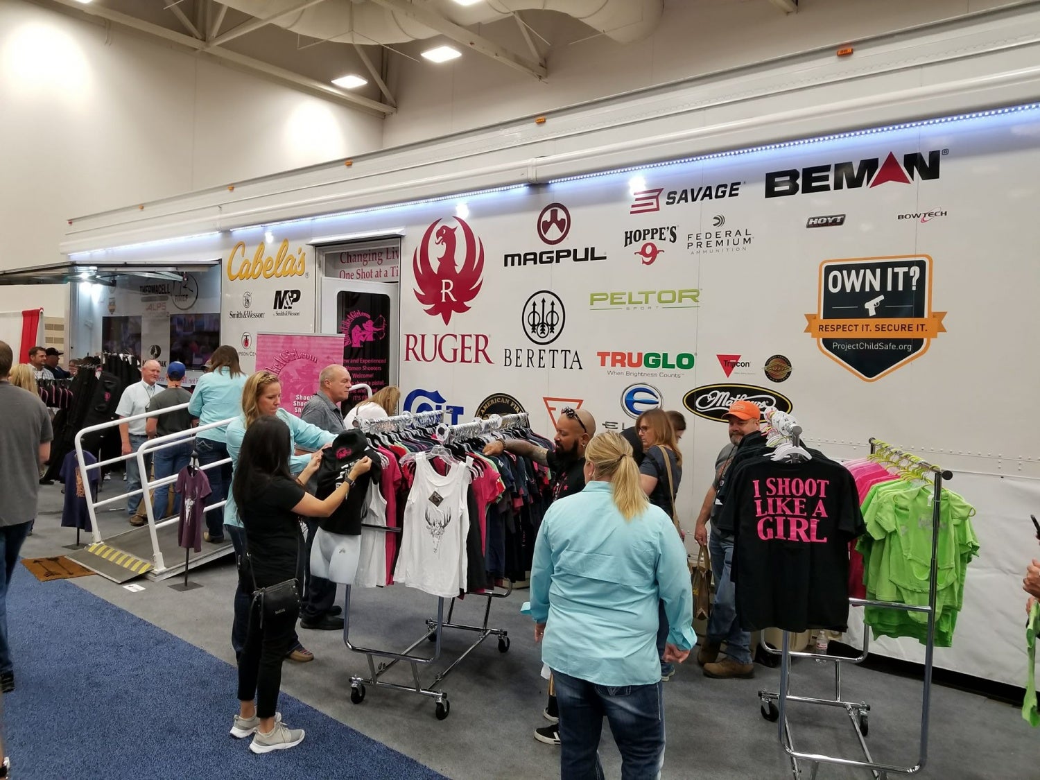 Women from all across the country came together at the Shoot Like a Girl booth during NRA 2018.
