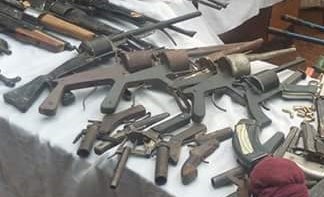 Captured Nigerian Bandits - Longer barrelled guns