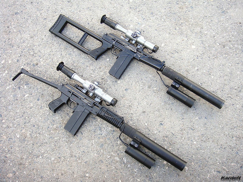 VSK-94 (top) and A-91 (bottom) with some aftermarket modifications. Photo courtesy of Karden: https://k-a-r-d-e-n.livejournal.com/