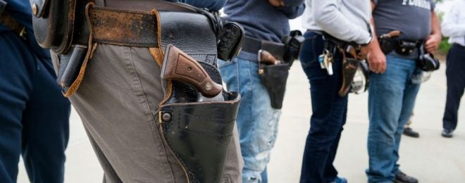 Revolvers on NYPD range