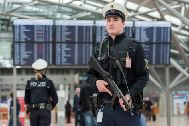 German Federal Police officer with MP5