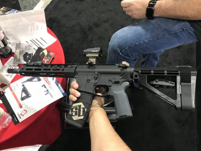 SBA4 on a pistol AR