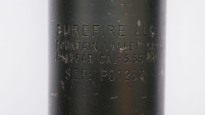 This is the serial number on my Surefire FA556AR