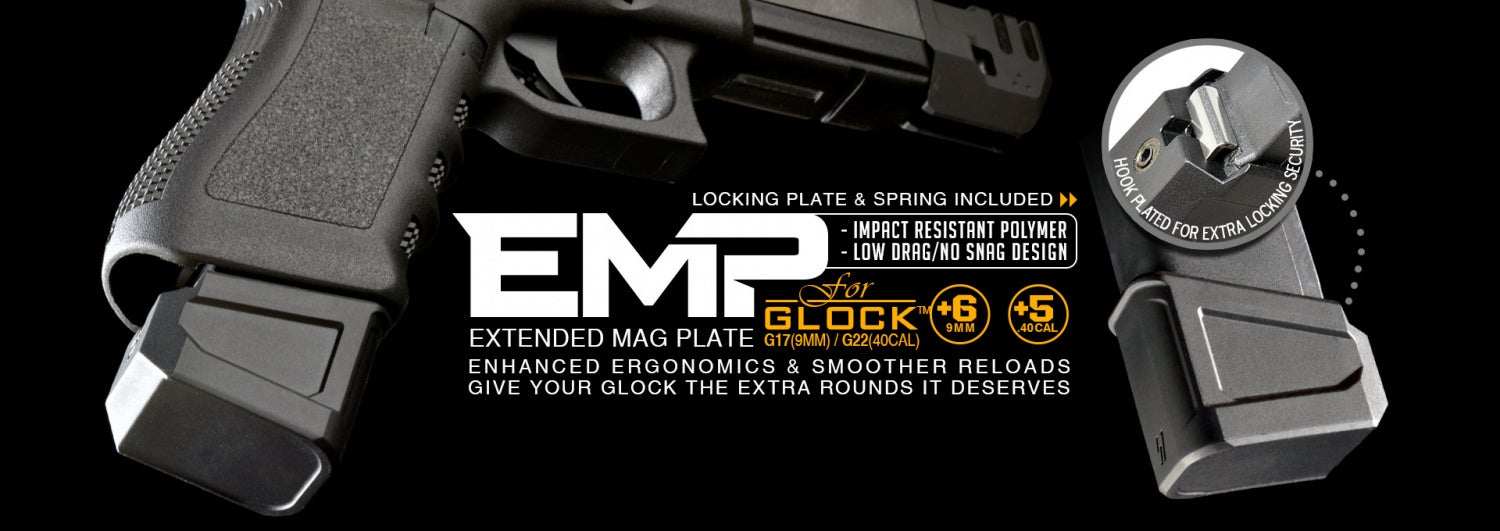 Extended Magazine Plate For GLOCK G17 9MM / G22 .40CAL was designed to prov...