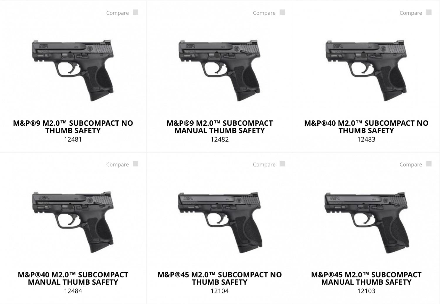 ANNOUNCED: S&W Releases Lineup Of M&P 2.0 Subcompact Pistols