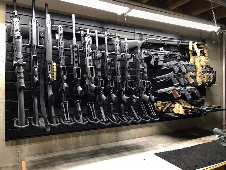 ModWall Vertical Rifle Rack  Hold up to 6 long guns/rifles/pistols