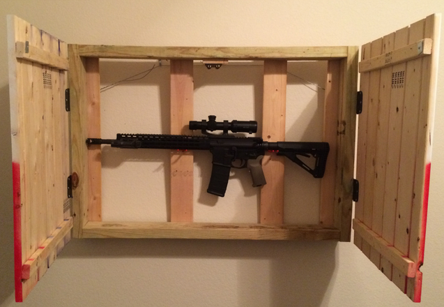 homemade decorative gun cabinet