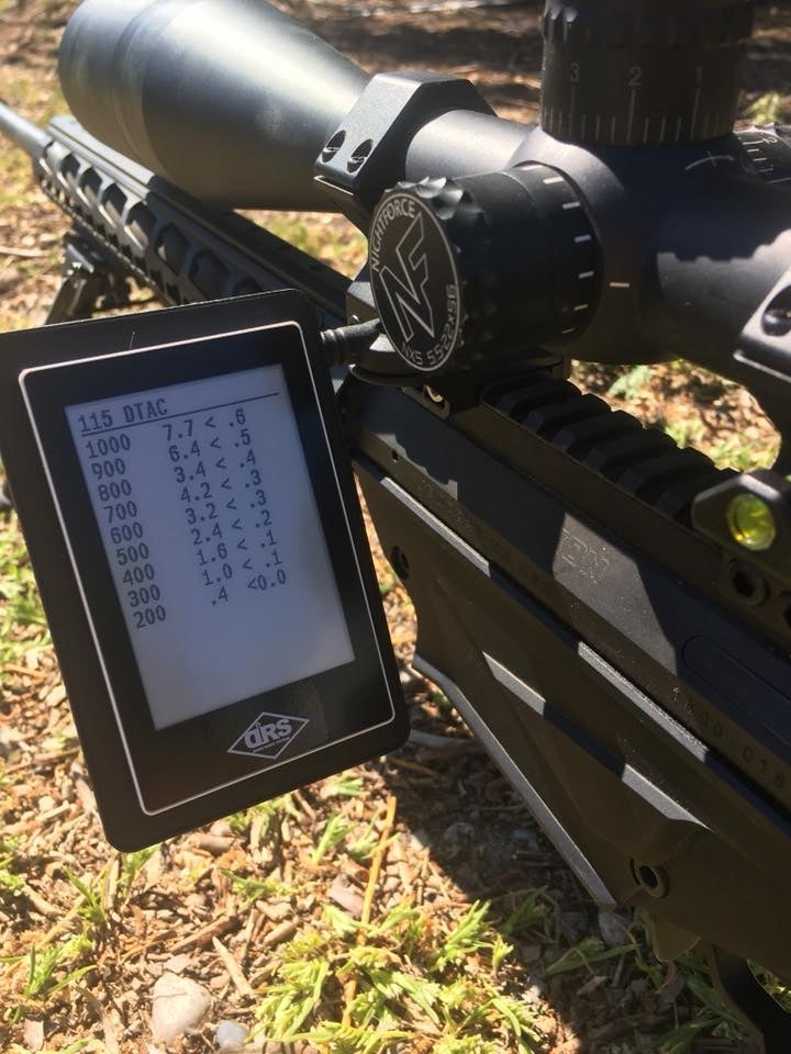 Down Range Systems E-DOPE Card Targeting Data Display