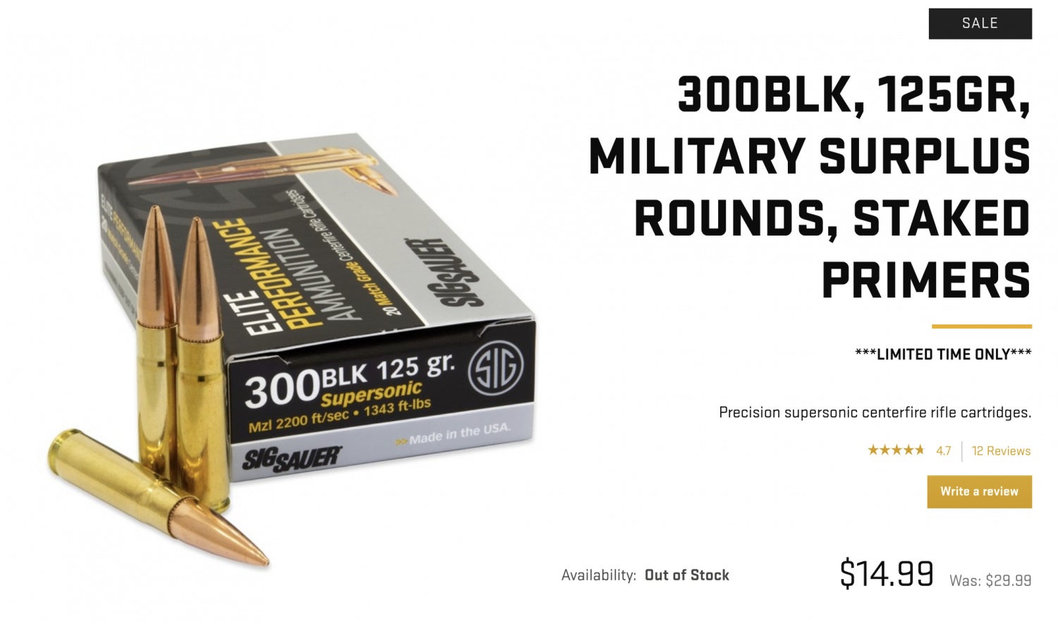 IN STOCK: SIG Sauer Ammunition Availability Updated Daily
