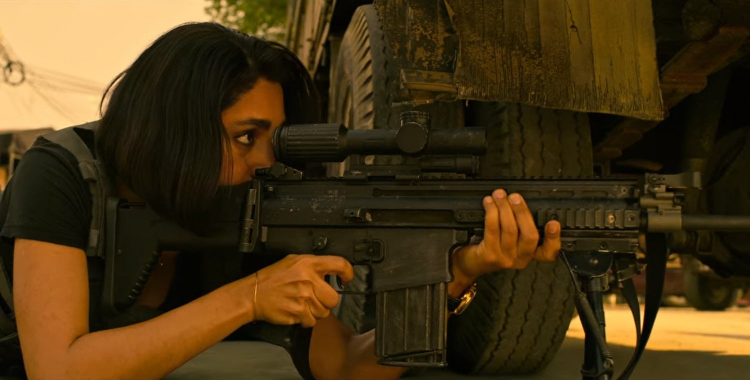 SCAR-H used by Nik Khan in the final scene