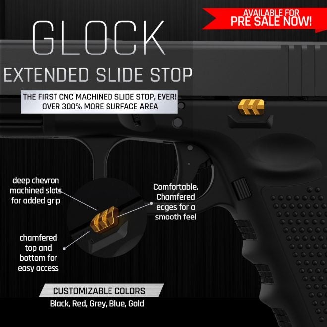New Extended Glock Slide Release from Tyrant Designs