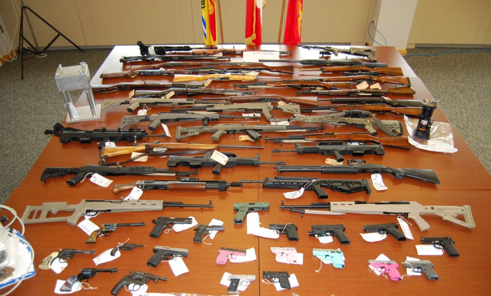 Canada's new legislation in effect - the RCMP seized these firearms, some of which are newly-banned, in the weeks following the ban's announcment.