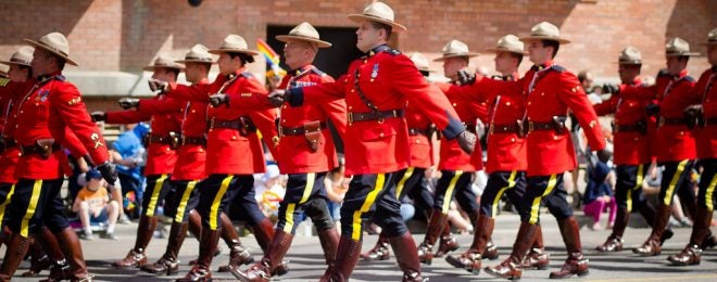 The Royal Canadian Mounted Police, or "Mounties", under whose jurisdiction Canada's new ban falls.