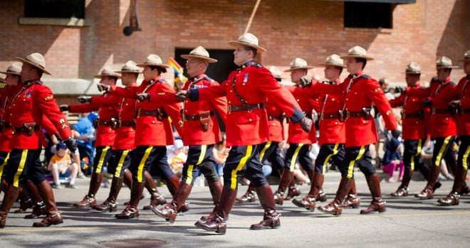 The Royal Canadian Mounted Police, or "Mounties", under whose jurisdiction Canada's new ban falls.