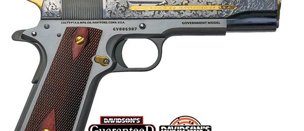 The new Davidson's exclusive .38 Super 1911 with Colt and Baron Engraving.
